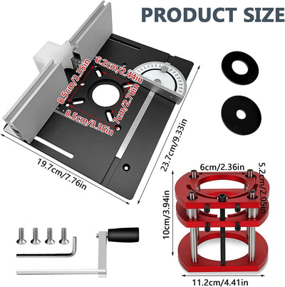 Frästisch für Oberfräsen Tisch, Oberfräsentisch, Frästisch-Einlegeplatten, Maximum Lift 51mm, Tischf