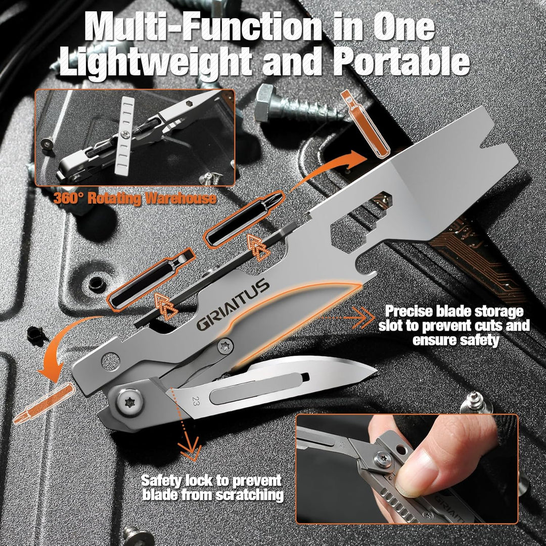 9IN1 Multitool Camping Zubehör EDC Pry Bar mit Schraubendreher Schraubenschlüssel Brecheisen Flasche