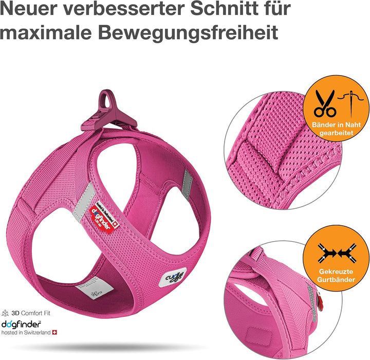 Vest Harness curli Clasp Air-Mesh Fuchsia L Rosa (Fuchsia) L Einfarbig, Rosa (Fuchsia) L Einfarbig