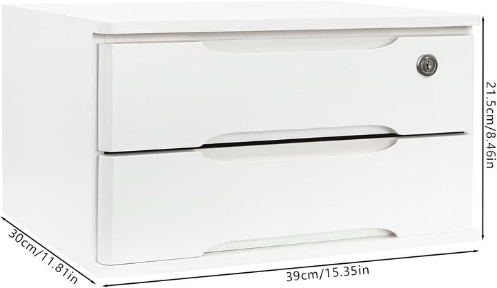 Schubladenbox Schreibtisch, Box Abschliessbar 5kg Tungholz Mit 5-Stufiger Organizer Schlüssel Anti-R