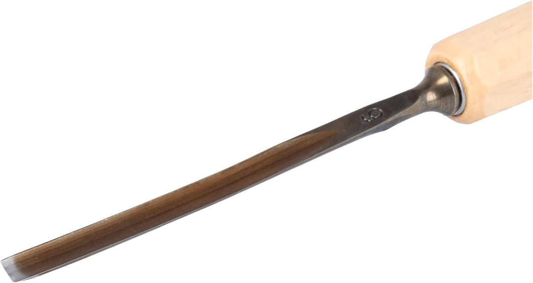 STUBAI Stemmeisen Stechbeitel Serie 52 - Form 6 | Gerades Hohleisen - 5 mm, mit Holzgriff, für Figur