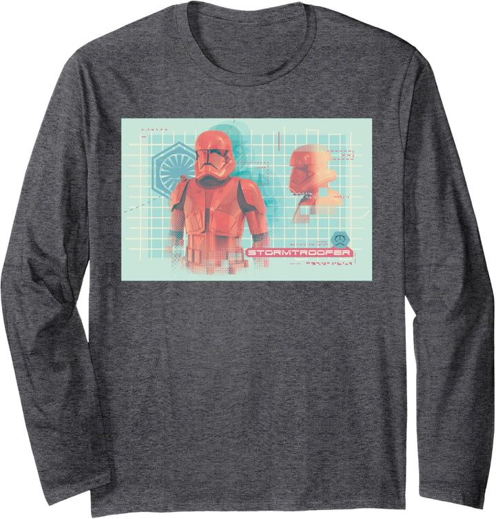 Star Wars The Rise of Skywalker Red Trooper Diagram Langarmshirt