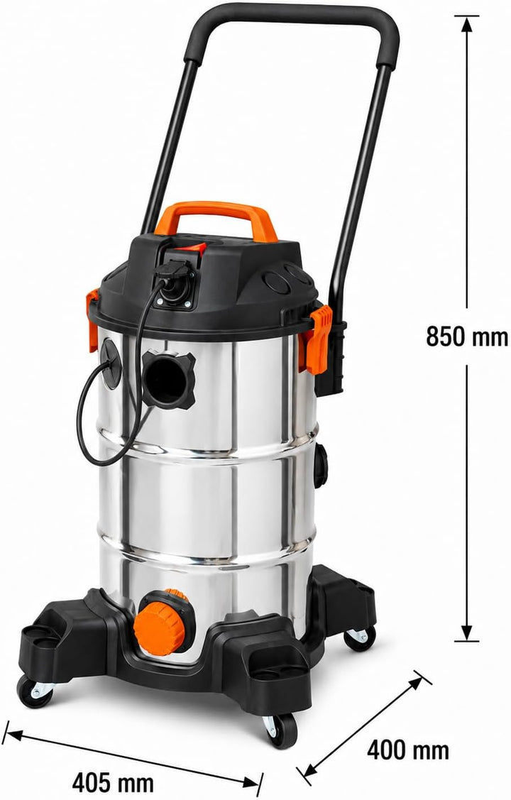 Strahlemann Schlammsauger 1200 W mit Pumpe, 35 l Teichsauger | Integrierte Teichpumpe