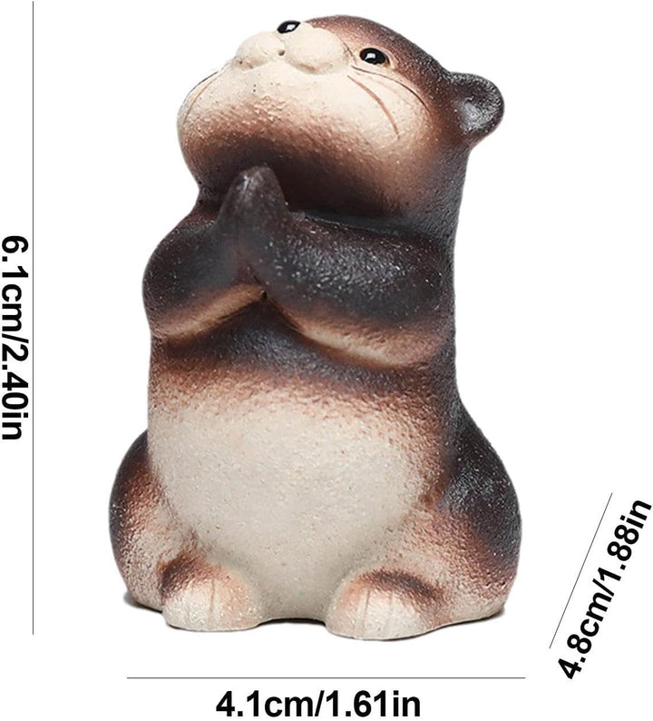 Niedliches Tee-Haustier – Ton-Tierskulptur, chinesische Tee-Haustiere, Tonstatue für Zeremonie, Deko