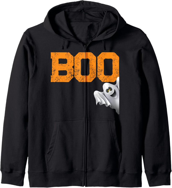 Cool Boo with silly ghost distressed style Halloween Kapuzenjacke