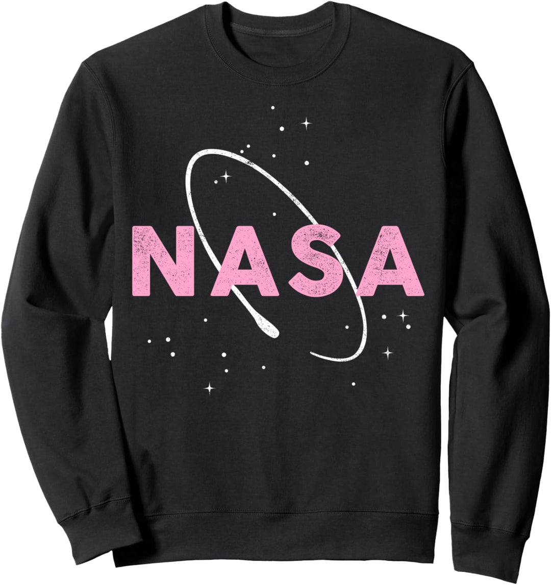 NASA Pink Logo With White Space Ring Sweatshirt