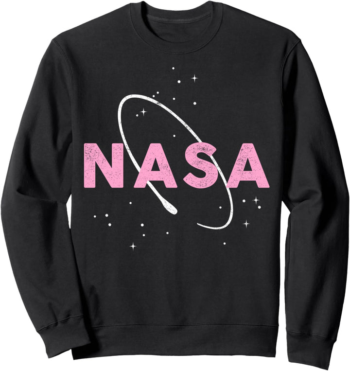 NASA Pink Logo With White Space Ring Sweatshirt