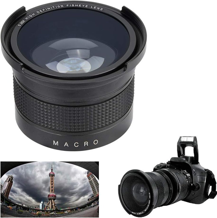 52 Mm Universal-Weitwinkel-Fisheye-Objektiv, 0,35-faches Weitwinkelobjektiv für Spiegelreflexkameras
