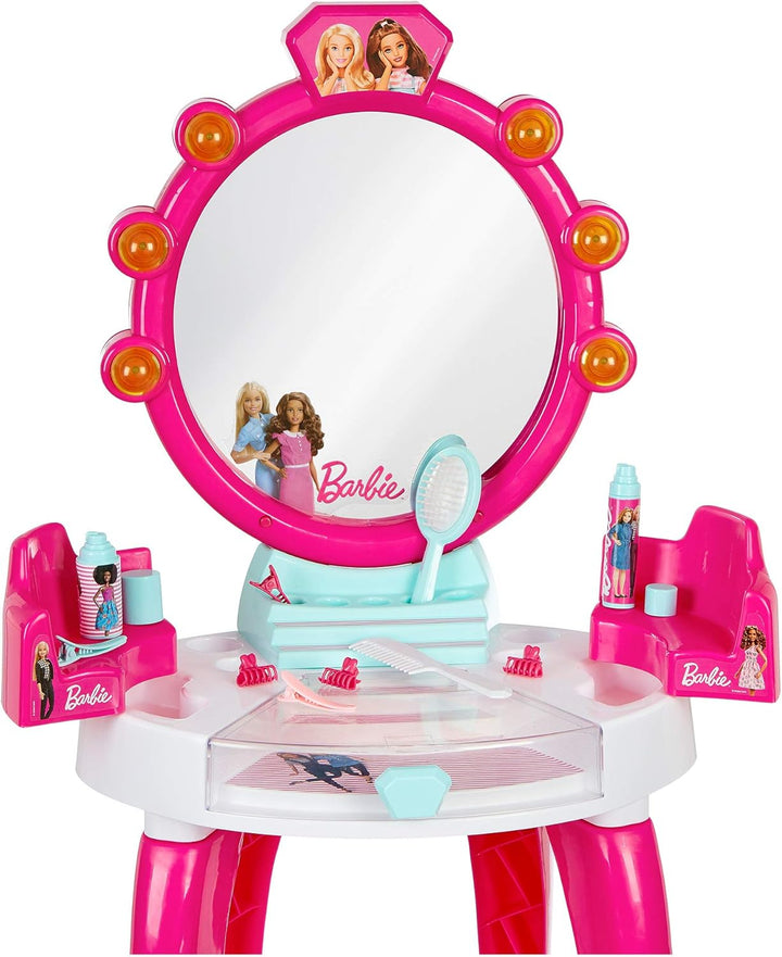 Klein Theo 5328 Barbie Schönheitsstudio mit Licht- und Soundfunktion | Schwenkbare Ablageflächen und