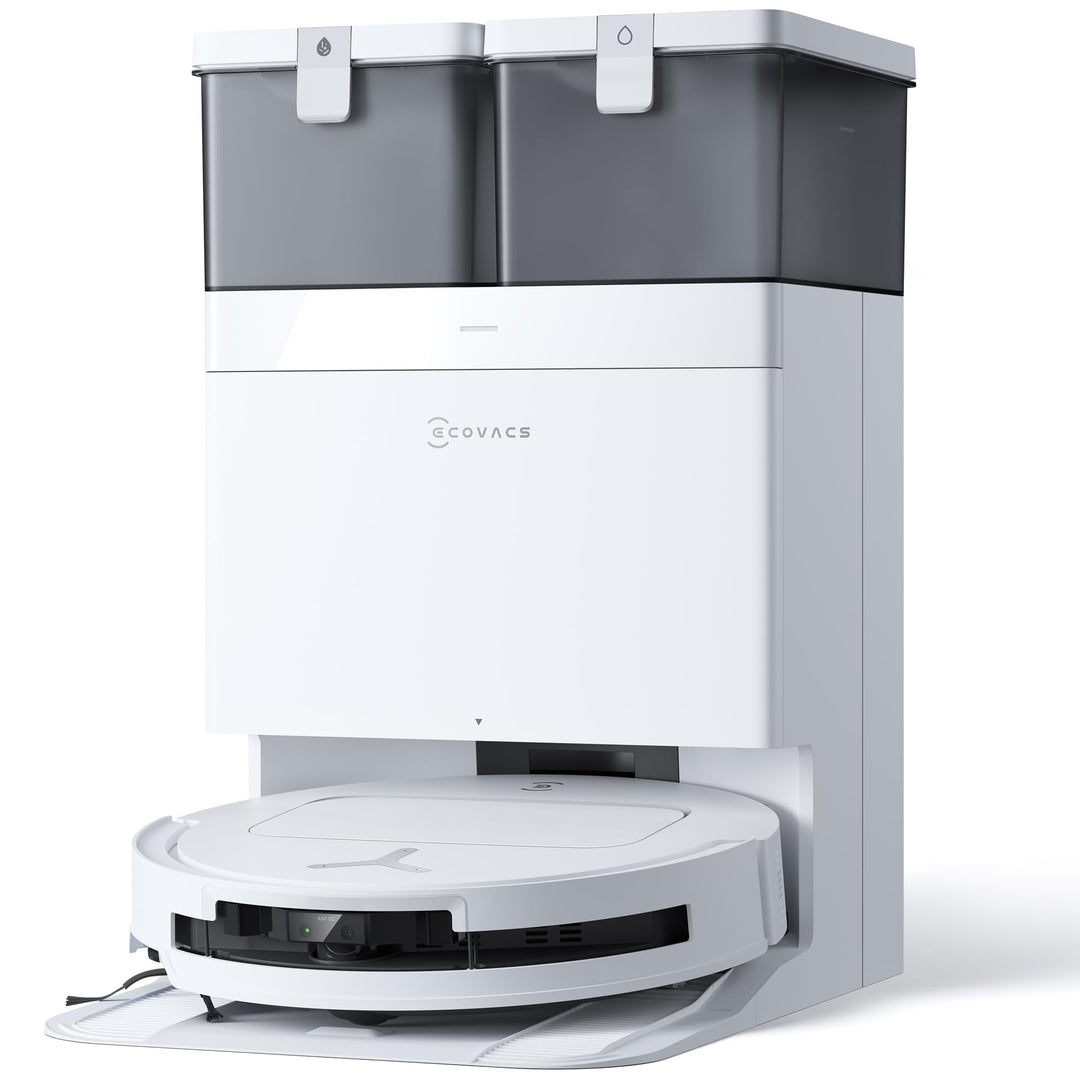 ECOVACS T50 Omni Gen2 Saugroboter mit Wischfunktion 21.000 Pa, ZeroTangle Silberweiss, Silberweiss