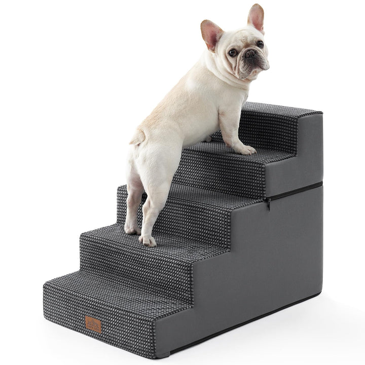 Hundetreppe, 5 Stufen Multifunktionale aus Hochdichtem Schaumstoff für Bett Couch Sofa, 60cm Hoch Ab