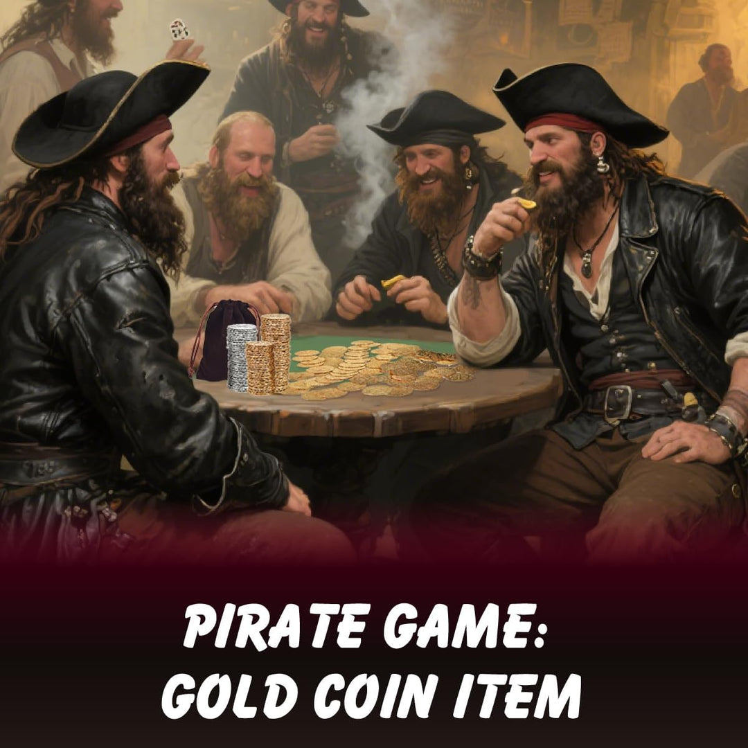 Piraten Münzen Zubehör,Goldmünzen-Set, Metall Goldtaler Deko Dublonen für DND Brettspiele, Cosplay,