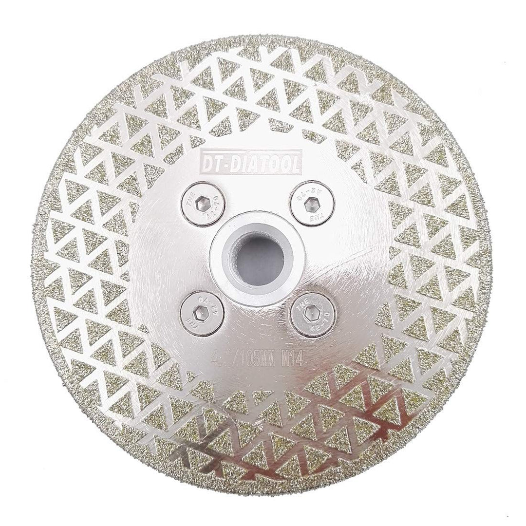 DT-DIATOOL Diamantscheibe 105 mm x M14 Galvanisch Trennscheibe und Schleifscheibe für Harte Fliesen