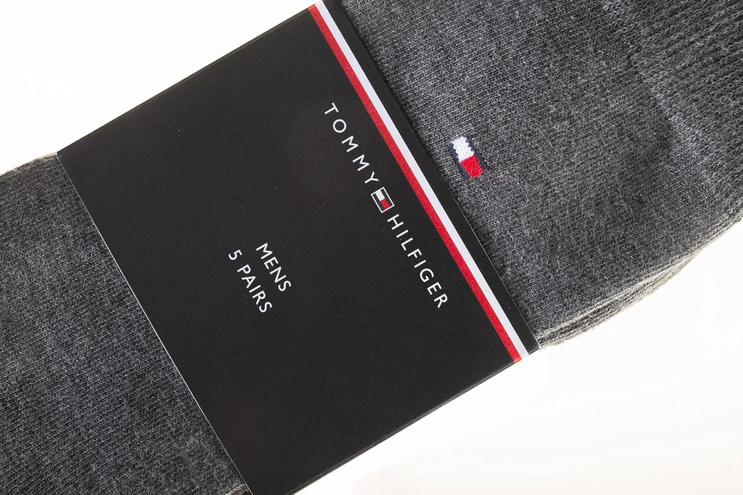 Tommy Hilfiger Herrensocken 5-Paar Pack Classic Casual Business Socken 39-42 Anthracite, 39-42 Anthr