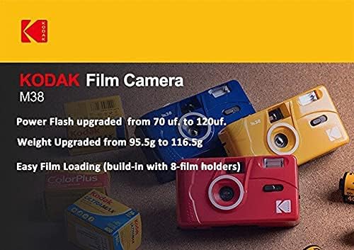 KODAK DA00256 - KODAK M38-35mm Wiederaufladbare Kamera, Hochwertiges Objektiv, Integrierter Blitz, A
