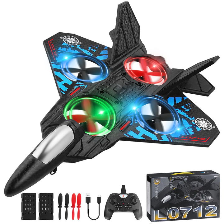 Henakmsl RC Flugzeug 2.4GHz Ferngesteuertes Flugzeug L0712 Quadcopter Schwebendes Kampfflugzeug RC F