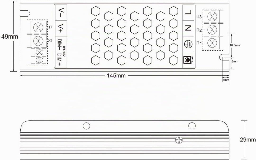 24V LED Trafo dimmbar - 60 bis 200 Watt IP67-24 Volt DC - TRIAC &amp; 0/1-10V - kein Flimmern, kein Raus