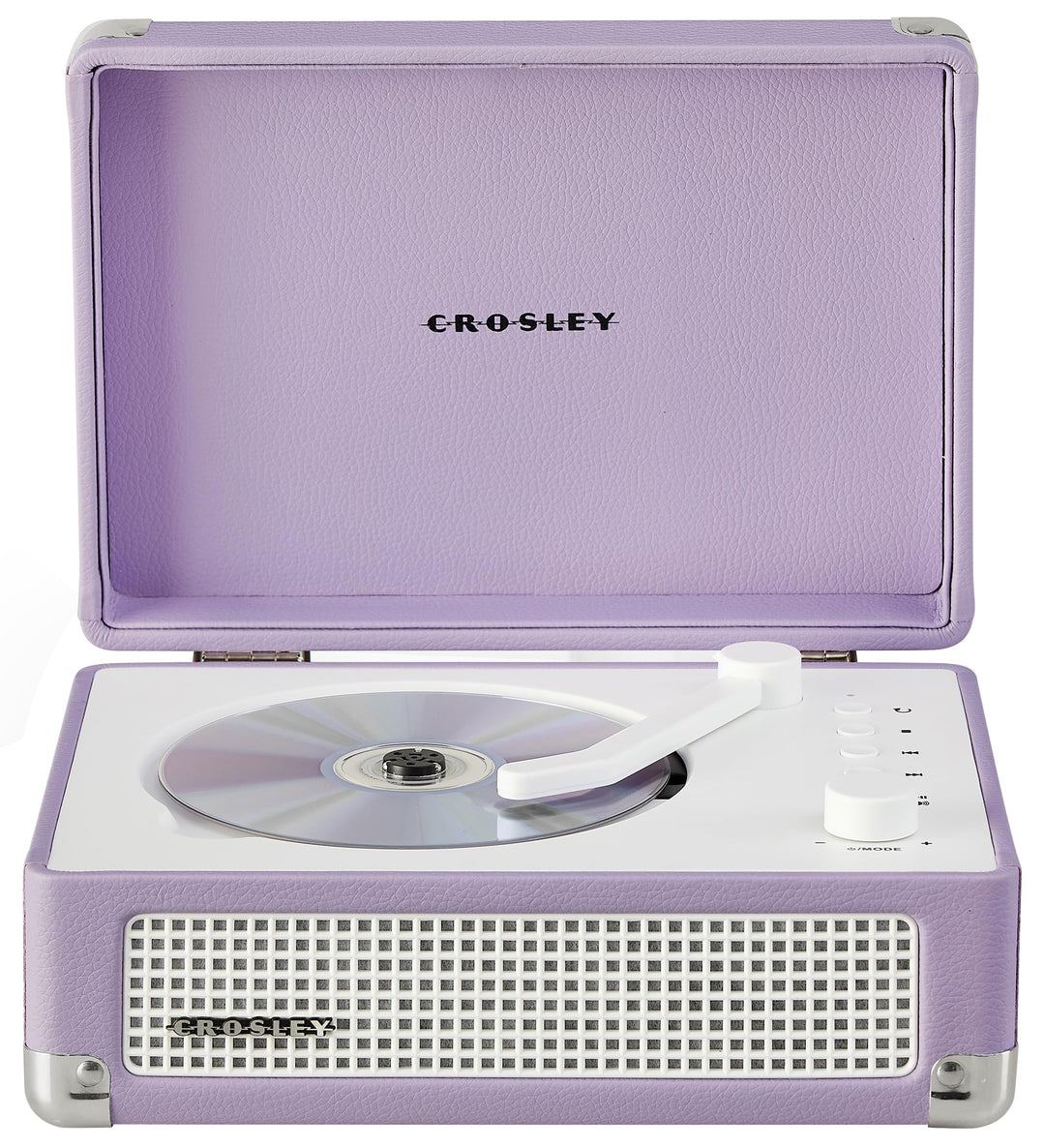 Crosley CR3505A-LN Cruiser Retro tragbarer CD-Player mit Stereo-Bluetooth-Lautsprechern und FM-Radio