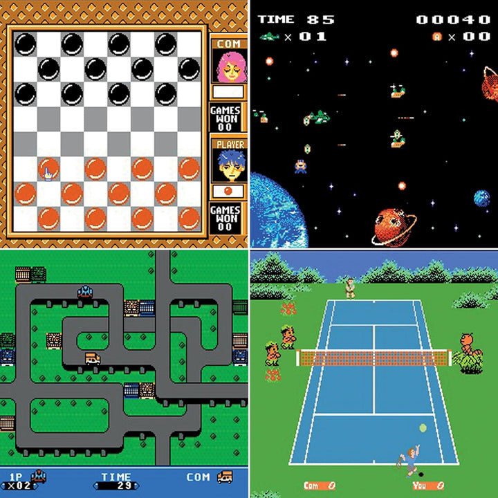 Silvergear® Faltbare Retro Handheld Spielkonsole | 240 Klassische Spiele | Taschenformat | Tragbare