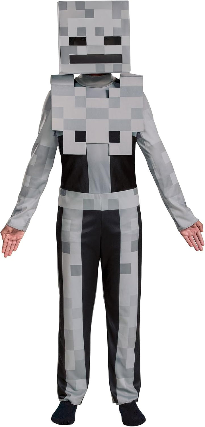 Minecraft Skeleton Costume for Kids, Video Game Inspired Character Outfit, Classic Child Size, (3T-4