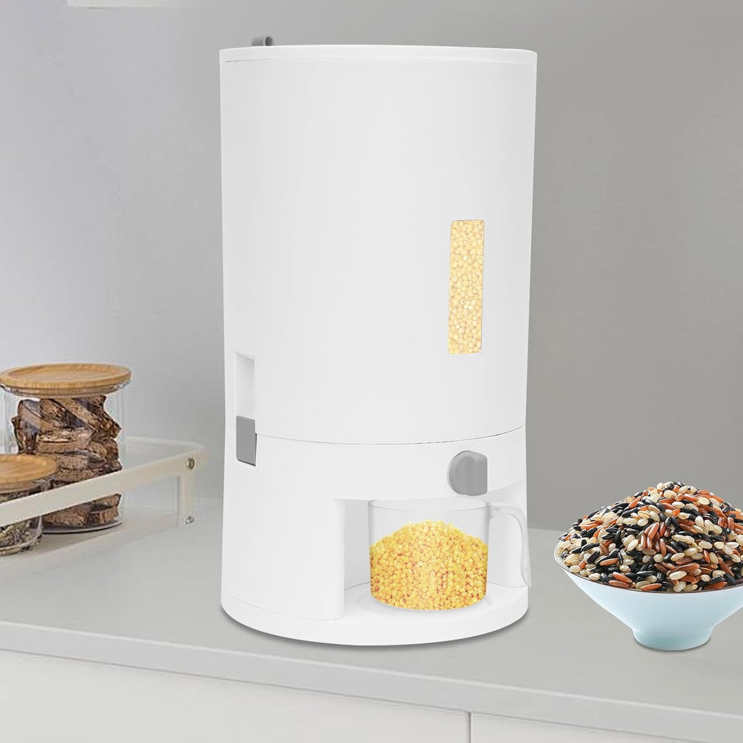Müslispender 20L Reisbehälter Cornflakes Spender Reisspender mit Messbecher, Reisspender Reis Vorrat