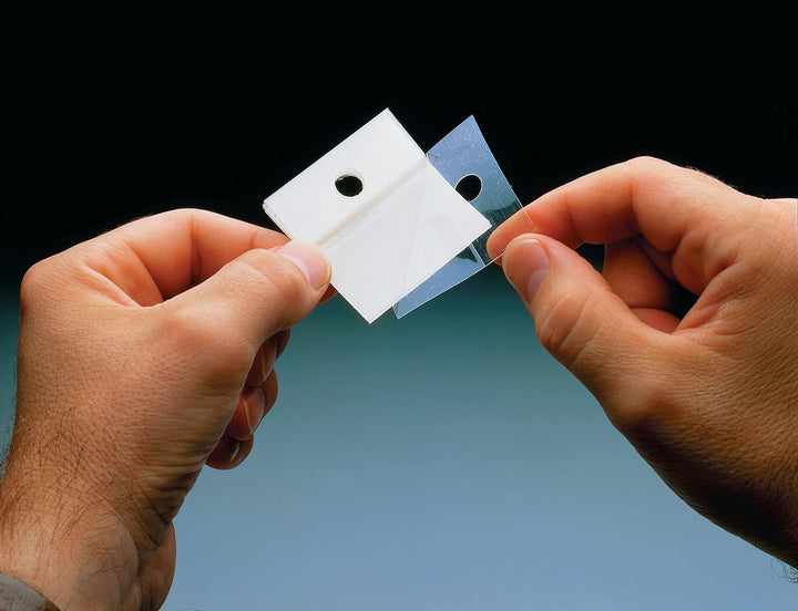 3M Hängetabs 1075, transparent, 5,1 x 5,1 cm, 250 Stück pro Packung (10 Tabs/Block 50 Pad/Pack), pra