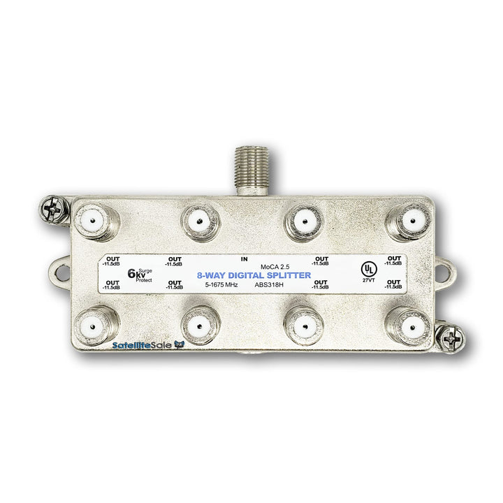 Amphenol 8-fach digitaler Splitter MoCA 2.5 ABS318H silber 8 Way, 8 Way
