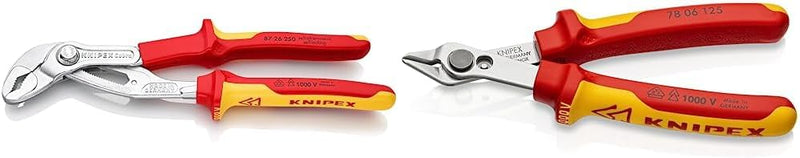 Knipex Cobra® VDE Hightech-Wasserpumpenzange, isoliert verchromt, isoliert mit Mehrkomponenten-Hülle