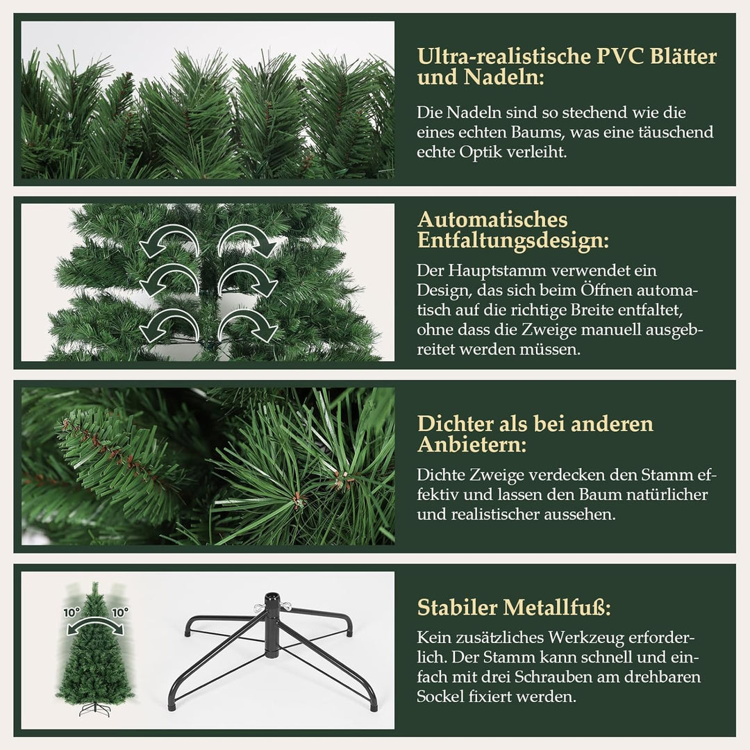 SALCAR Künstlicher Weihnachtsbaum 210 cm, Tannenbaum Künstlich mit Han –  techstudio.ch