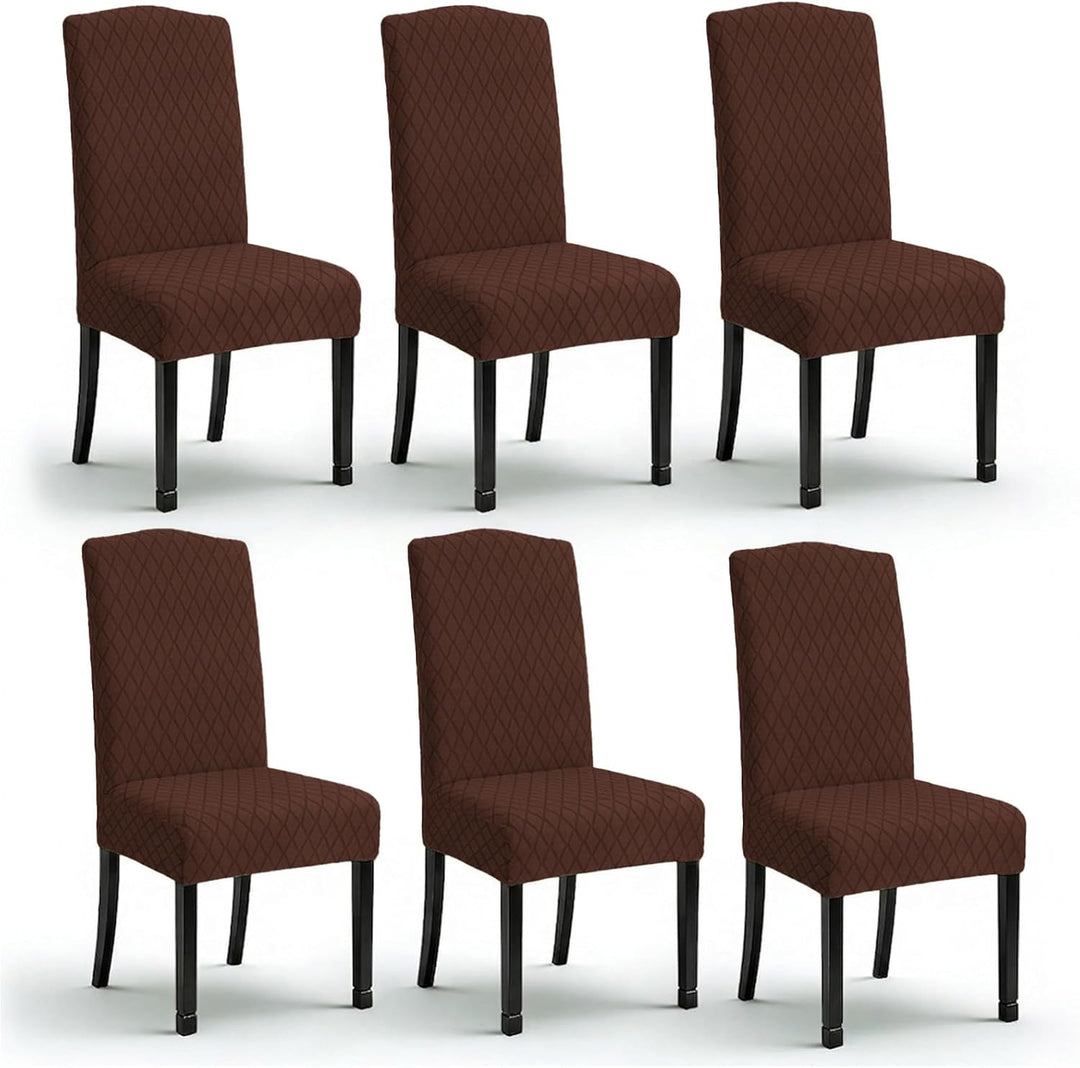 LANSHENG Stuhlhussen 6er Set, Universal Stretch stuhlbezug Stuhlüberzug Esszimmerstühle Bezug, Elast