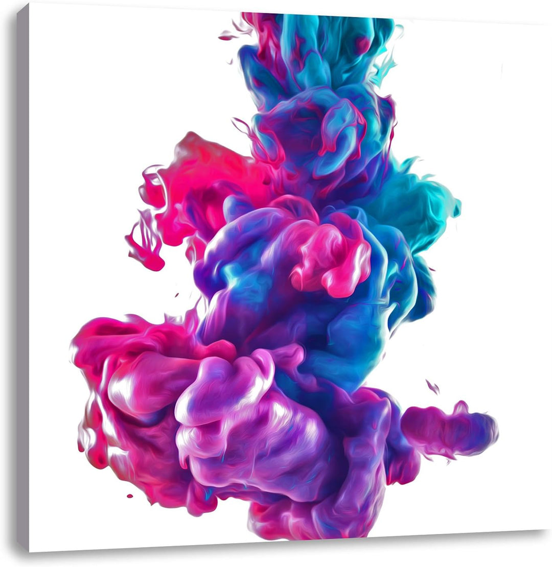 Pixxprint Cooler bunter Rauch als Leinwandbild Quadratisch/Grösse: 70x70 / Wandbild/Kunstdruck/ferti