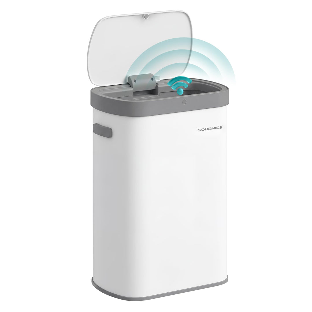 SONGMICS Mülleimer mit Sensor, automatischer Abfalleimer 50 L, Öffnen per Handbewegung oder Berühren