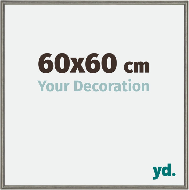 yd. Your Decoration - Bilderrahmen 60x60 cm - Bilderrahmen aus Aluminium mit Acrylglas - Antireflex