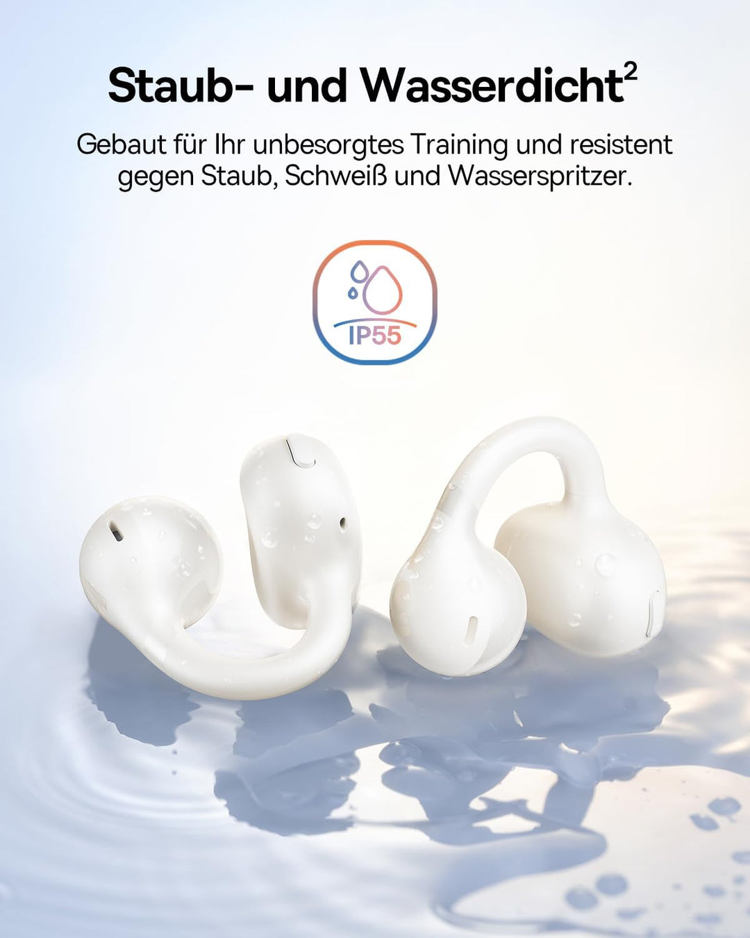Baseus BC1 Open Ear Kopfhörer, Ohrclip mit Beeindruckender Klang, Adaptiver Bassverstärkung, Bluetoo