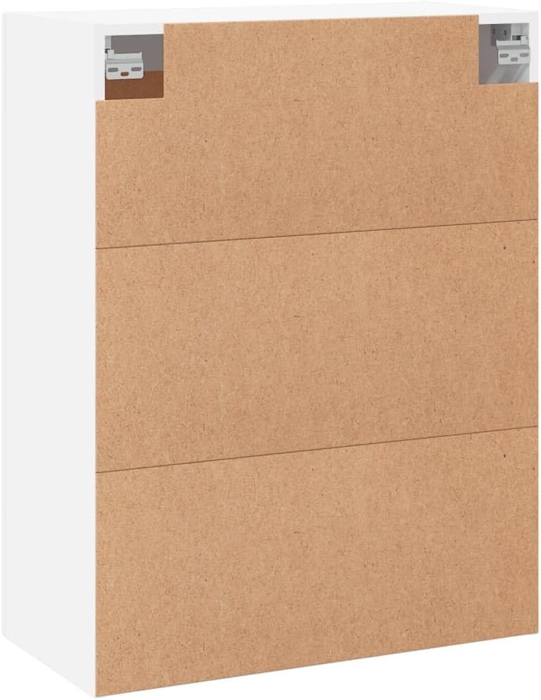 Gecheer Schrank, Hängeschrank, Wandschrank, modern, aus Sperrholz, Weiss, mit 2 Türen, 69,5 x 34 x 9