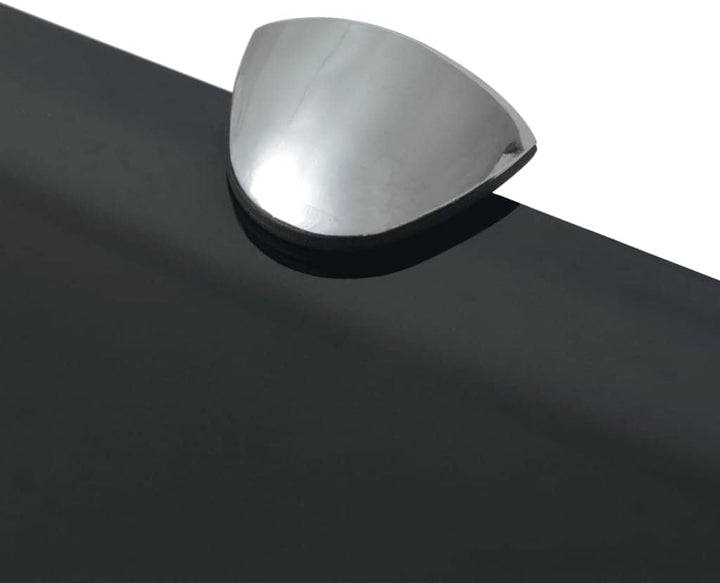 vidaXL Wand Regal Glasregal Glasboden Glasablage Badregal Schwarz 70x10 cm 8 mm 70 x 10 cm/1 Schwarz