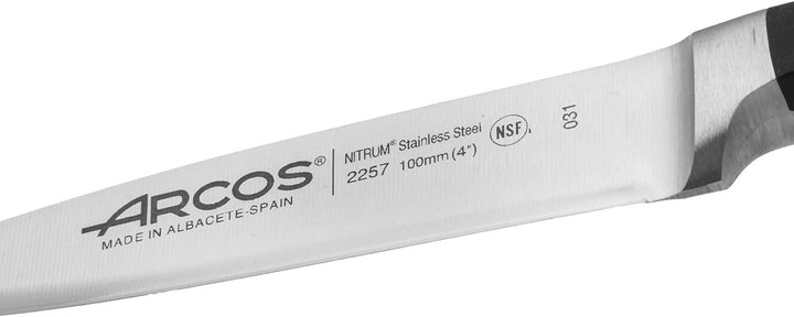 Arcos Schälmesser aus Edelstahl 100 mm - Ergonomischer Griff aus Polyoxymethylen, Ideal für Schälen