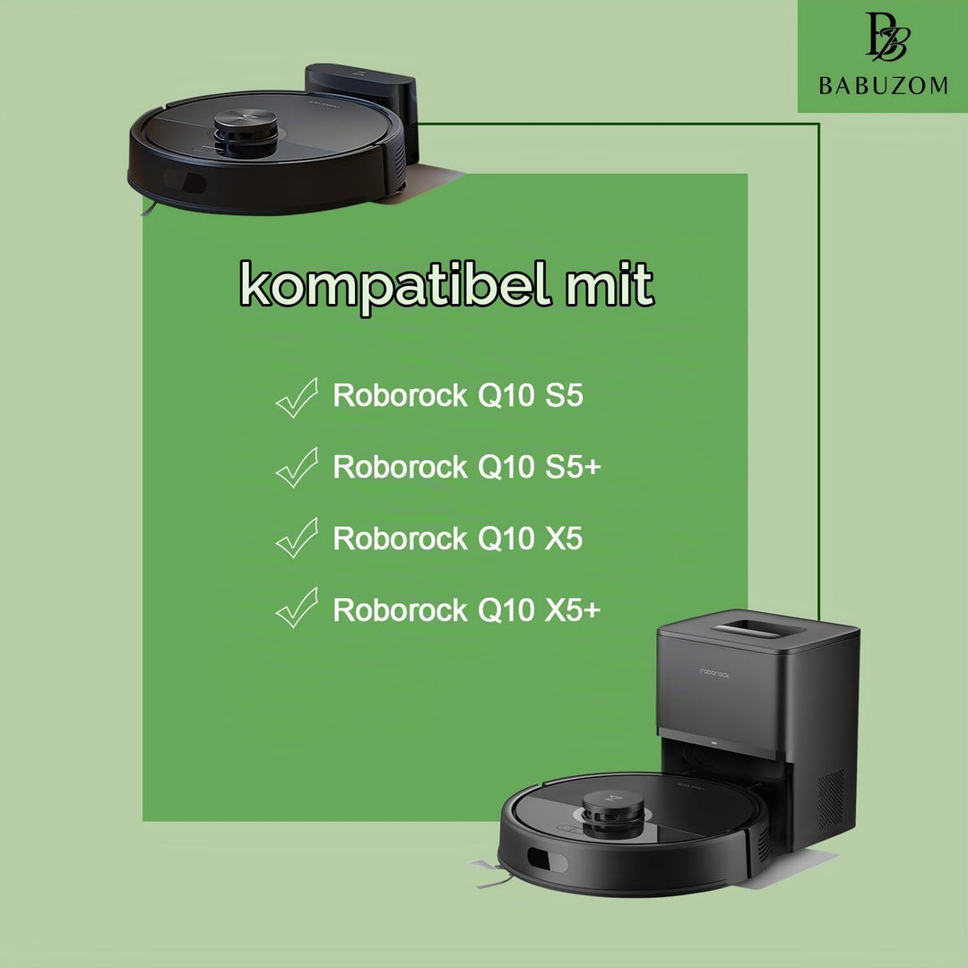 Zubehör für Roborock Q10 S5 / Q10 S5+ / Q10 X5 / Q10 X5+ Staubsauger, 1 Hauptbürste, 4 Hepa-Filter,