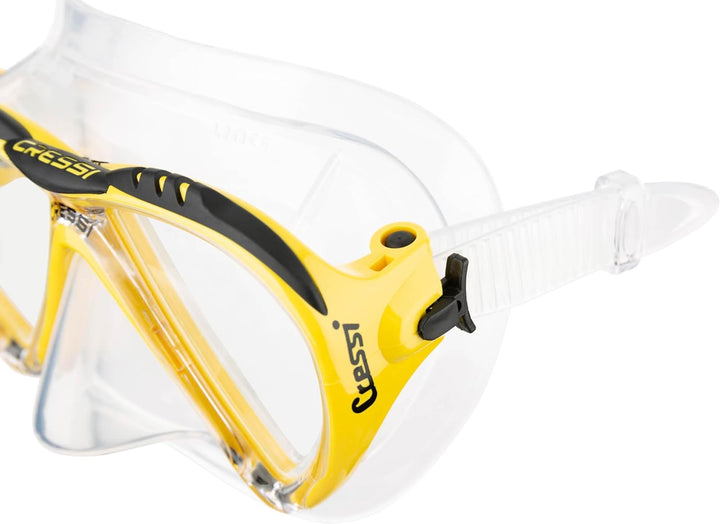 Cressi Tauchmaske Lince Low Volume Made In Italy Gelb, Gelb