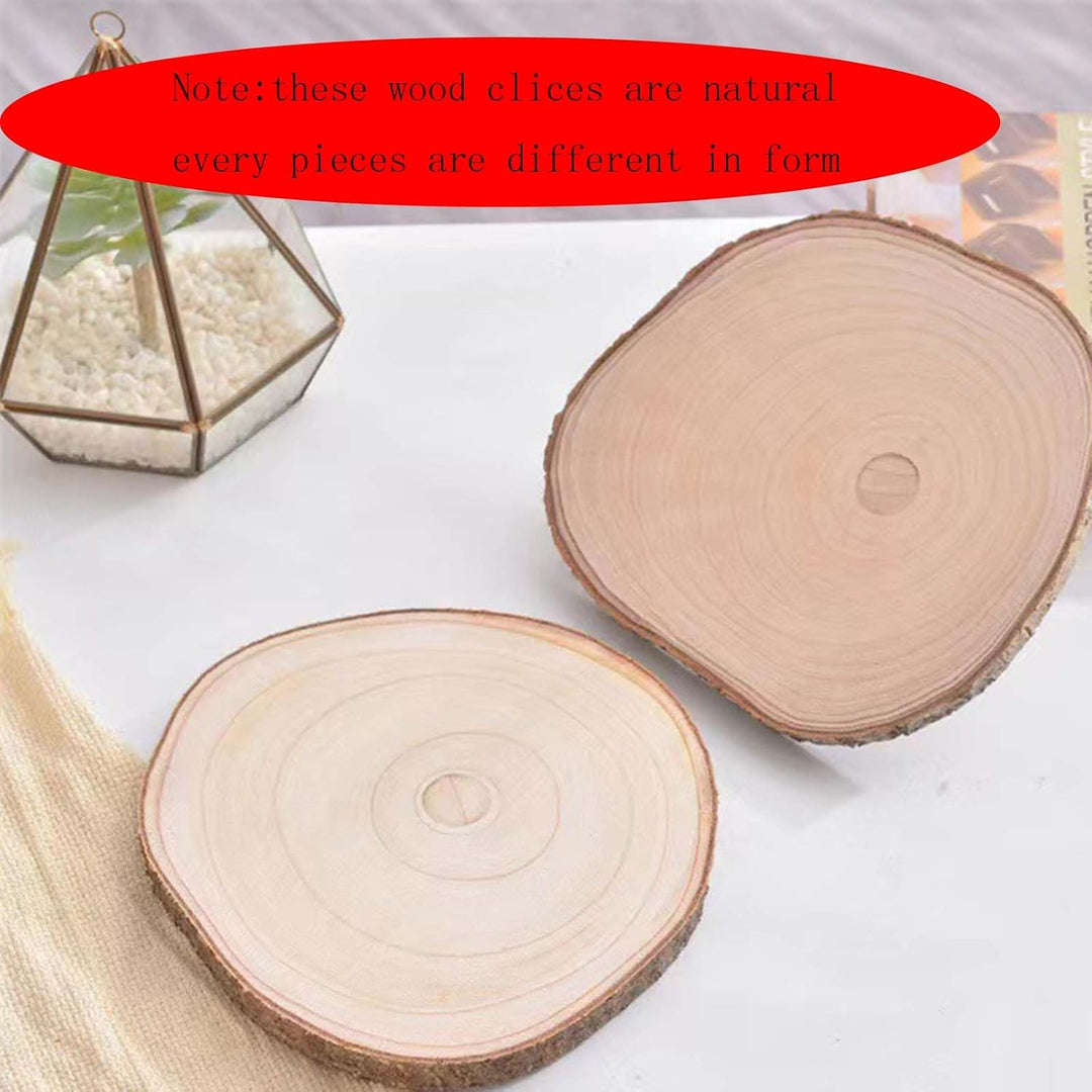 DAHI 35~39cm Holzscheiben 2stk Baumscheiben Rund zum Basteln Paulownia Holz Scheiben f. Tischdeko Ho