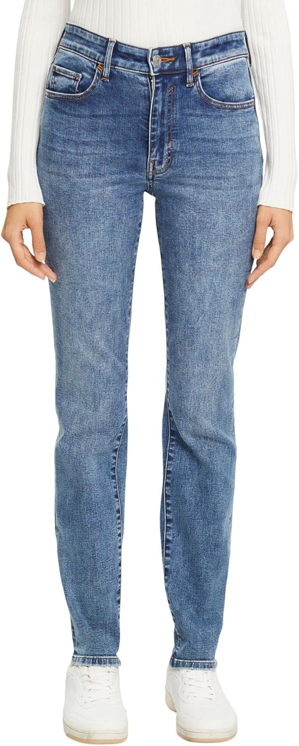 ESPRIT Damen Jeans 27W / 34L 902/Blue Medium Wash, 27W / 34L 902/Blue Medium Wash