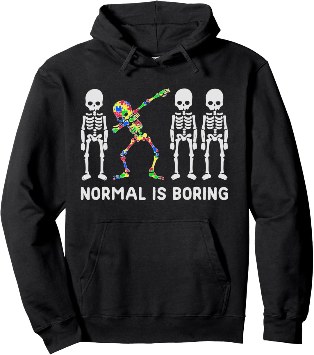 Normal is Boring - tanze aus der Reihe - dabbendes Skelette Pullover Hoodie