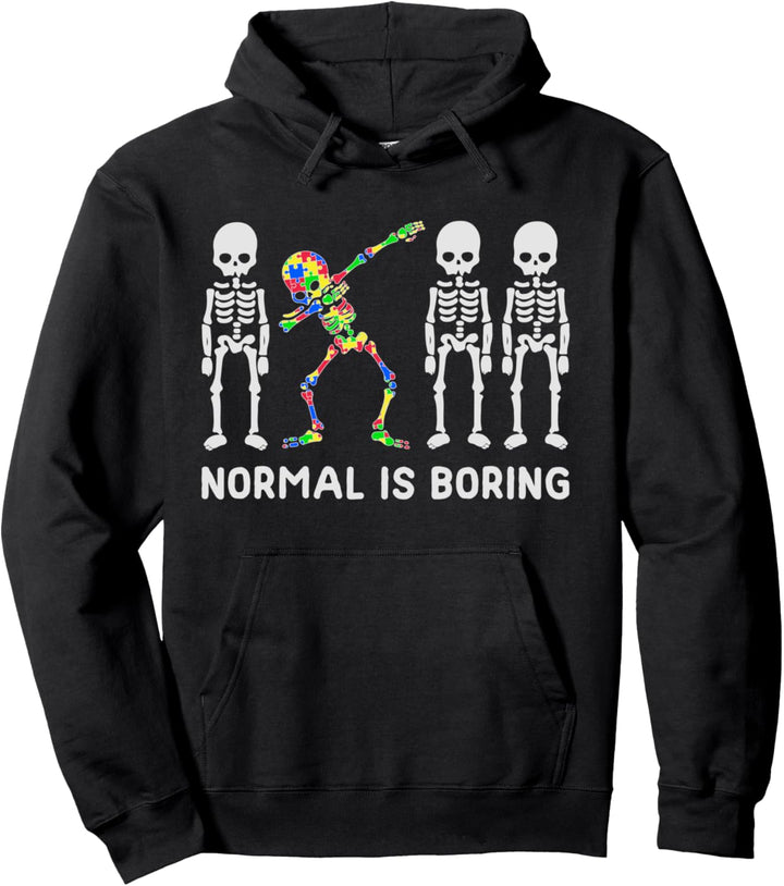 Normal is Boring - tanze aus der Reihe - dabbendes Skelette Pullover Hoodie