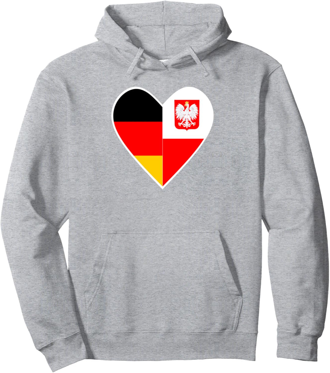 Nationalität & Freundschaft - Deutsch und Polen - Herz Pullover Hoodie