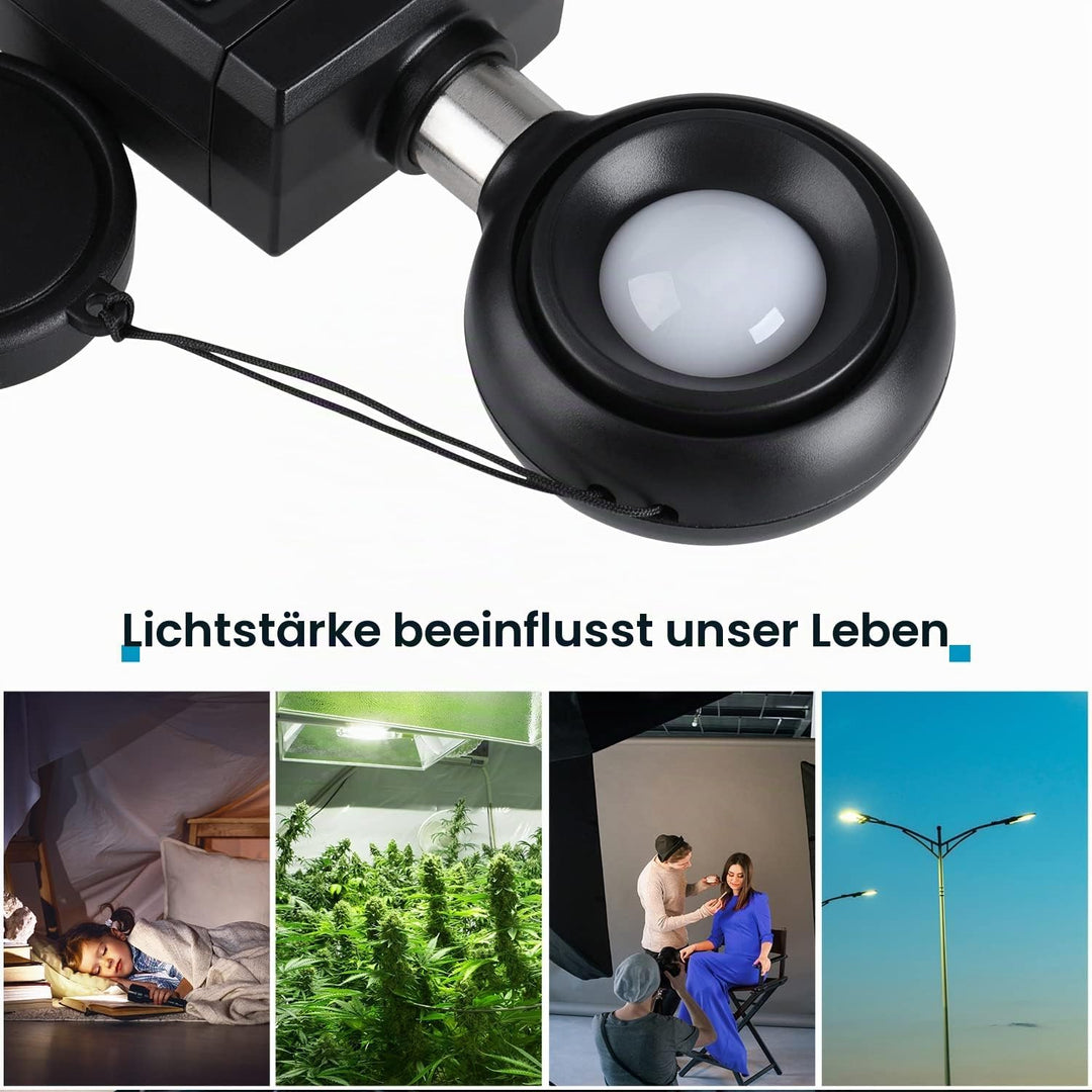 Digitale Luxmeter, XinJiaYi Handlich Belichtungsmesser für Pflanzen, Voll mit Wellen Von bis Zu 200.