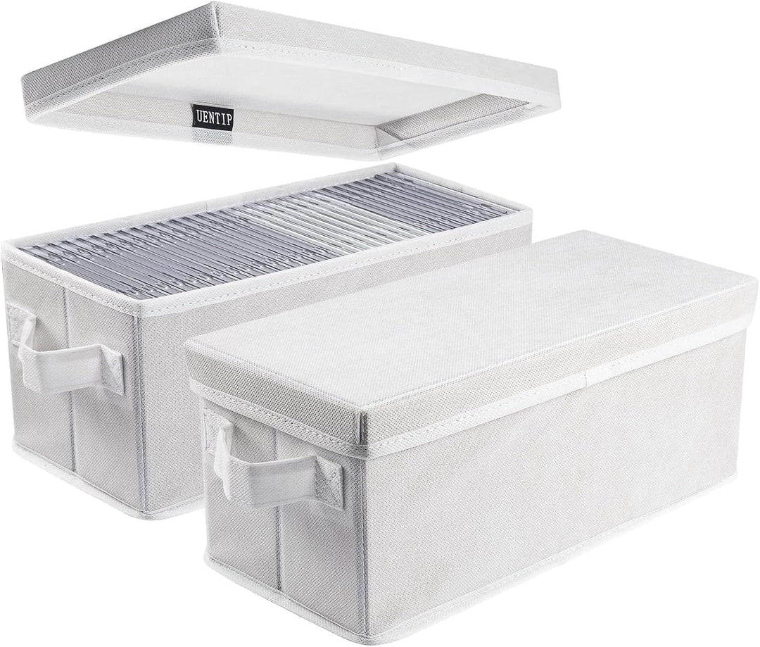 UENTIP CD-Aufbewahrungsbox, 1 Stück, CD-Hülle, 33,5 x 15 x 13,5 cm, Behälter für 30 CDs in vollen Ju
