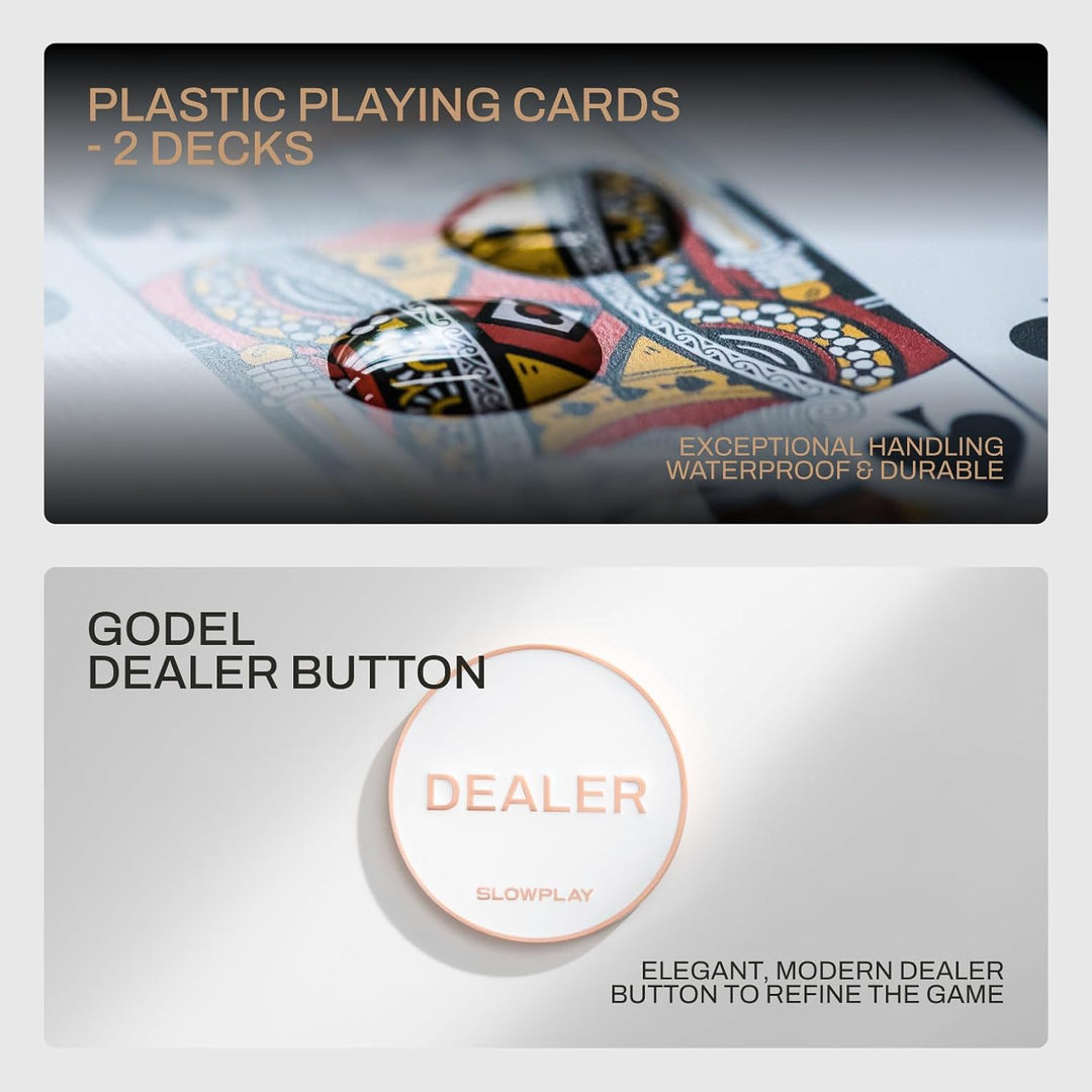 SLOWPLAY Godel Ceramic Poker-Chipsatz, 300 STK [ohne Werte], 43mm& 12g pro Chip | Verfügt über einen