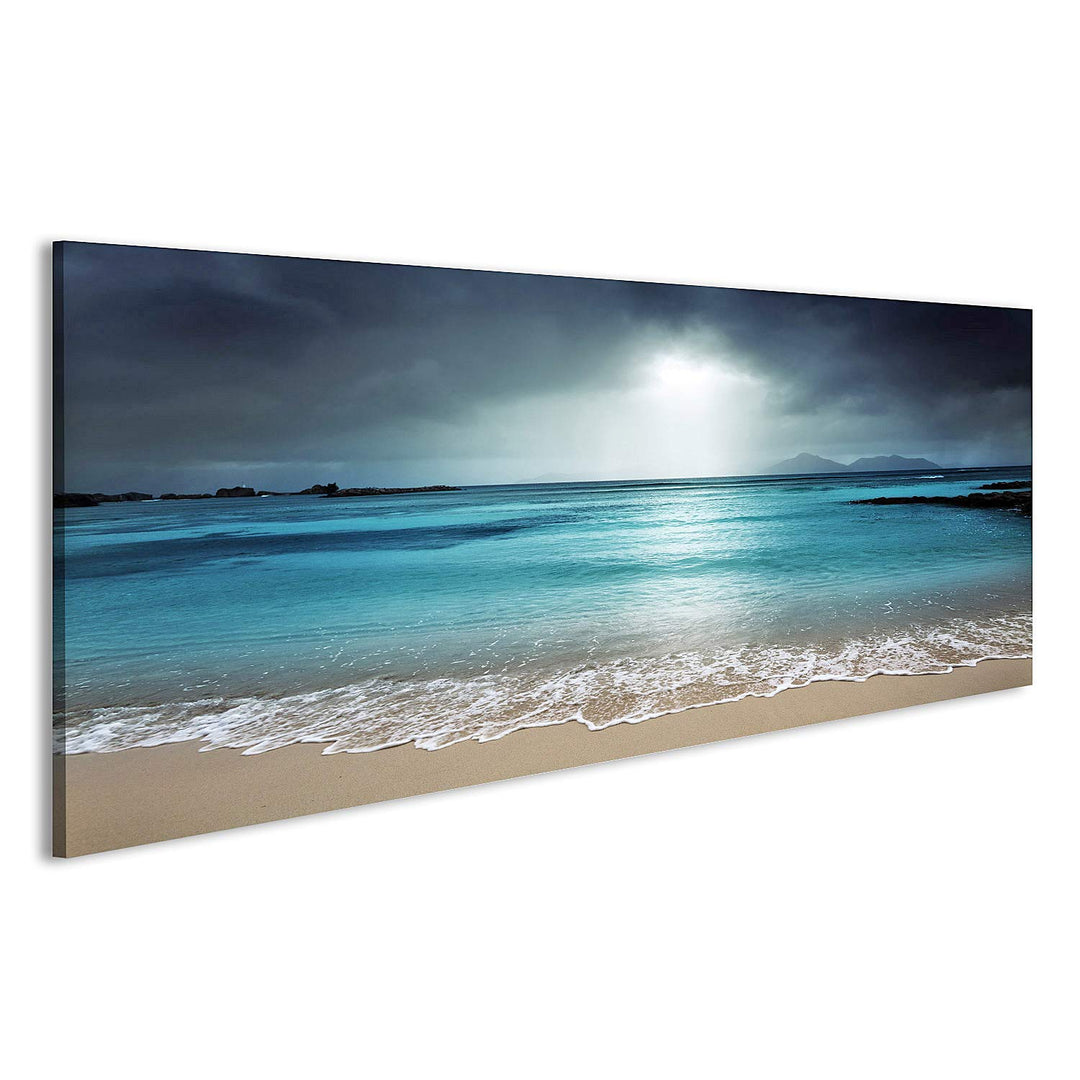 islandburner Bild Bilder auf Leinwand türkis farbenes Meer Strand Poster, Leinwandbild, Wandbilder 1