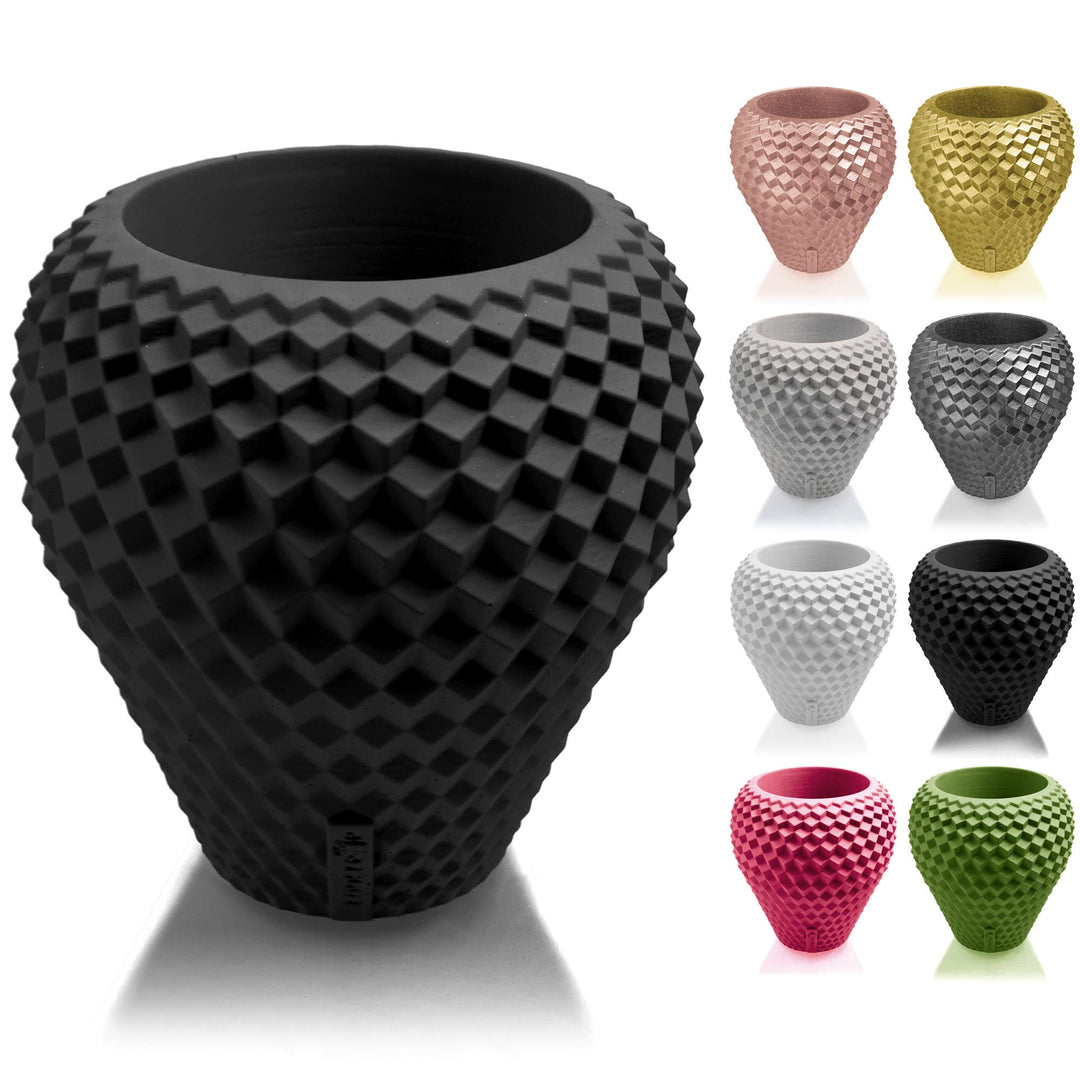CONCRETTE Blumentopf Blumenkübel Zement-Pflanzkübel Übertopf aus Beton Cone Ø 10 cm | 17 Farben 16x1