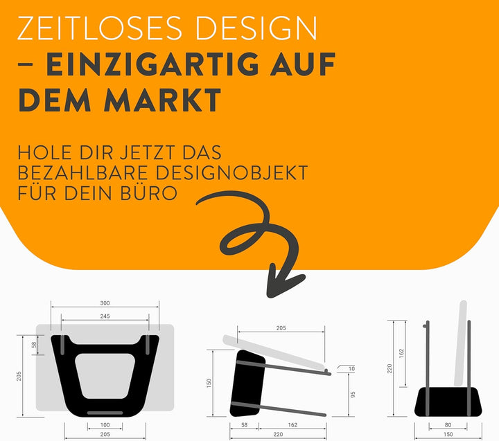 boho office® Laptop Ständer Holz - hydesk Multistand - Erhöhung für Notebook/Laptop und MacBook, Lap
